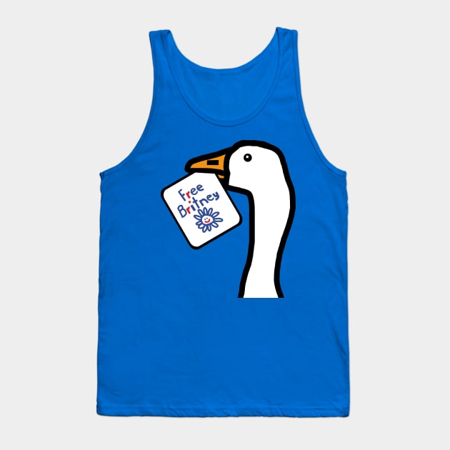 Goose Gamer steals Free Britney Sign Portrait Tank Top by ellenhenryart